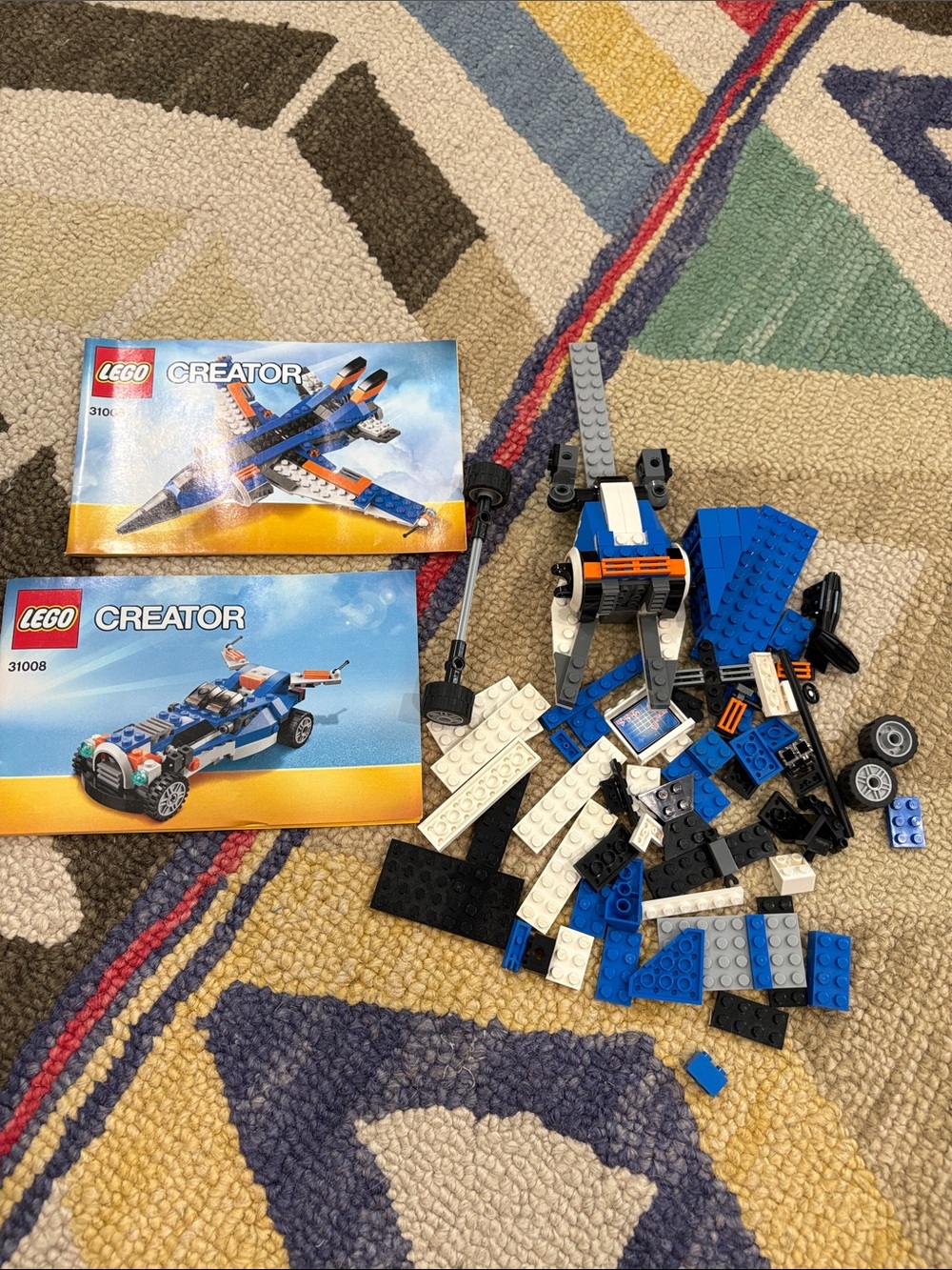 LEGO Creator 3 in 1 Set Thunder Wings Jet Car & Robot Set #31008